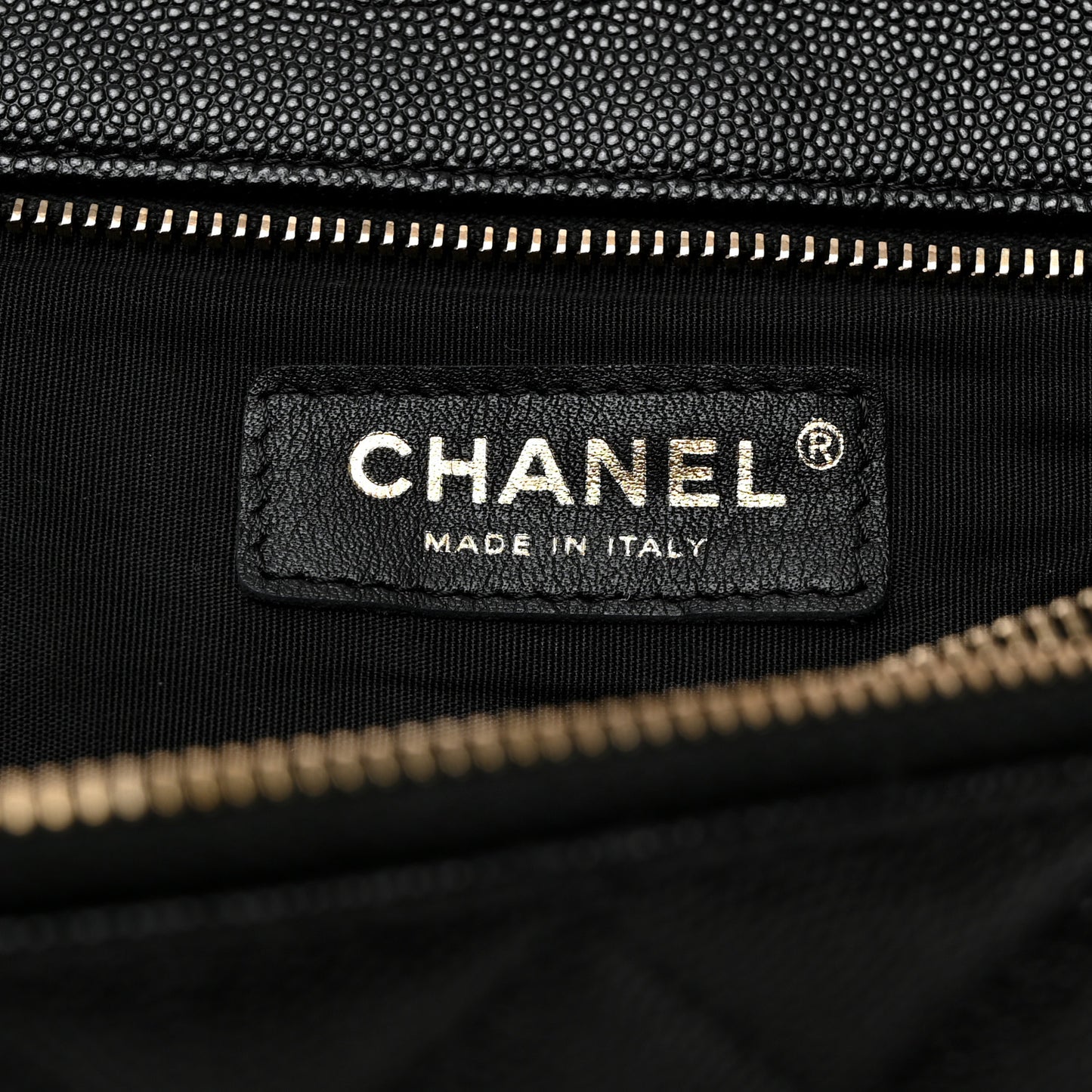 Caviar Quilted Flap Clutch Black