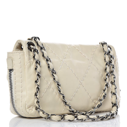 Chanel Calfskin Stitched Expandable Flap White 4 of 12