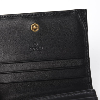 Gucci Calfskin Matelasse GG Marmont Card Case Wallet Black 5 of 7