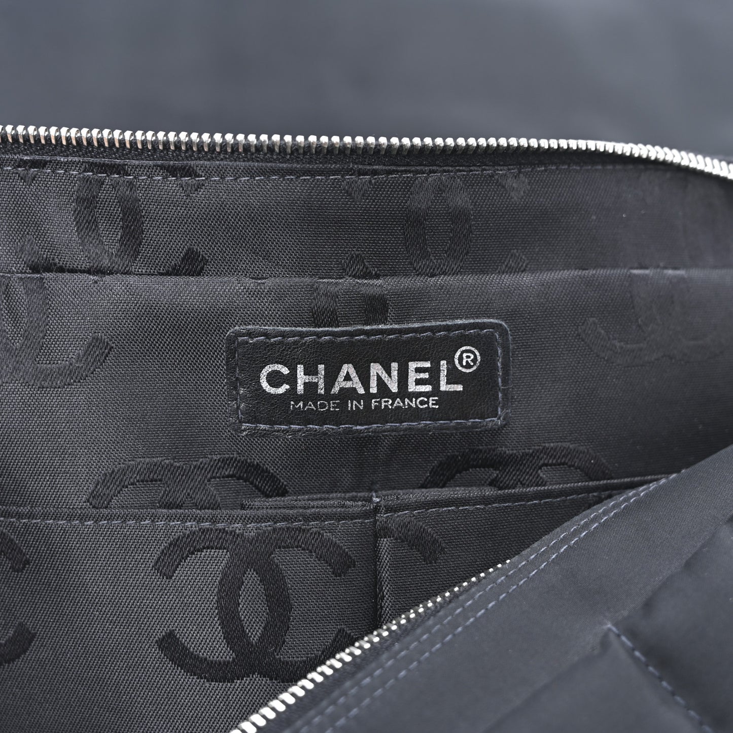 Nylon Square Quilted Flap Black