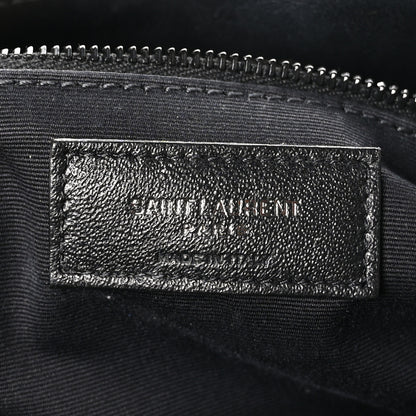 Saint Laurent Calfskin Y Quilted Monogram Monochrome Medium Loulou Chain Satchel Black 6 of 11