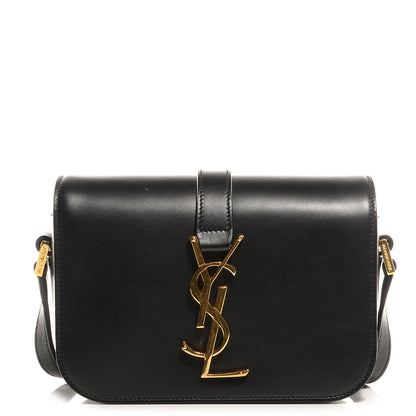 Saint Laurent Smooth Calfskin Classic Small Monogram Universite Bag Black 1 of 8