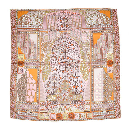Hermes Silk Tapis Persans Scarf 140 Rose Soleil Beige 1 of 5