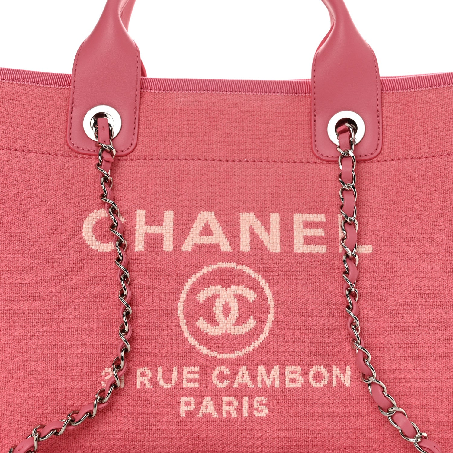 Chanel Mixed Fibers Small Deauville Tote Pink 9 of 11
