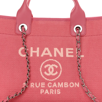 Chanel Mixed Fibers Small Deauville Tote Pink 9 of 11