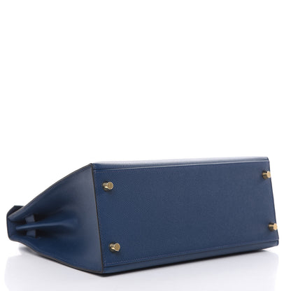 Hermes Epsom Kelly Sellier 28 Bleu De Malte 6 of 36