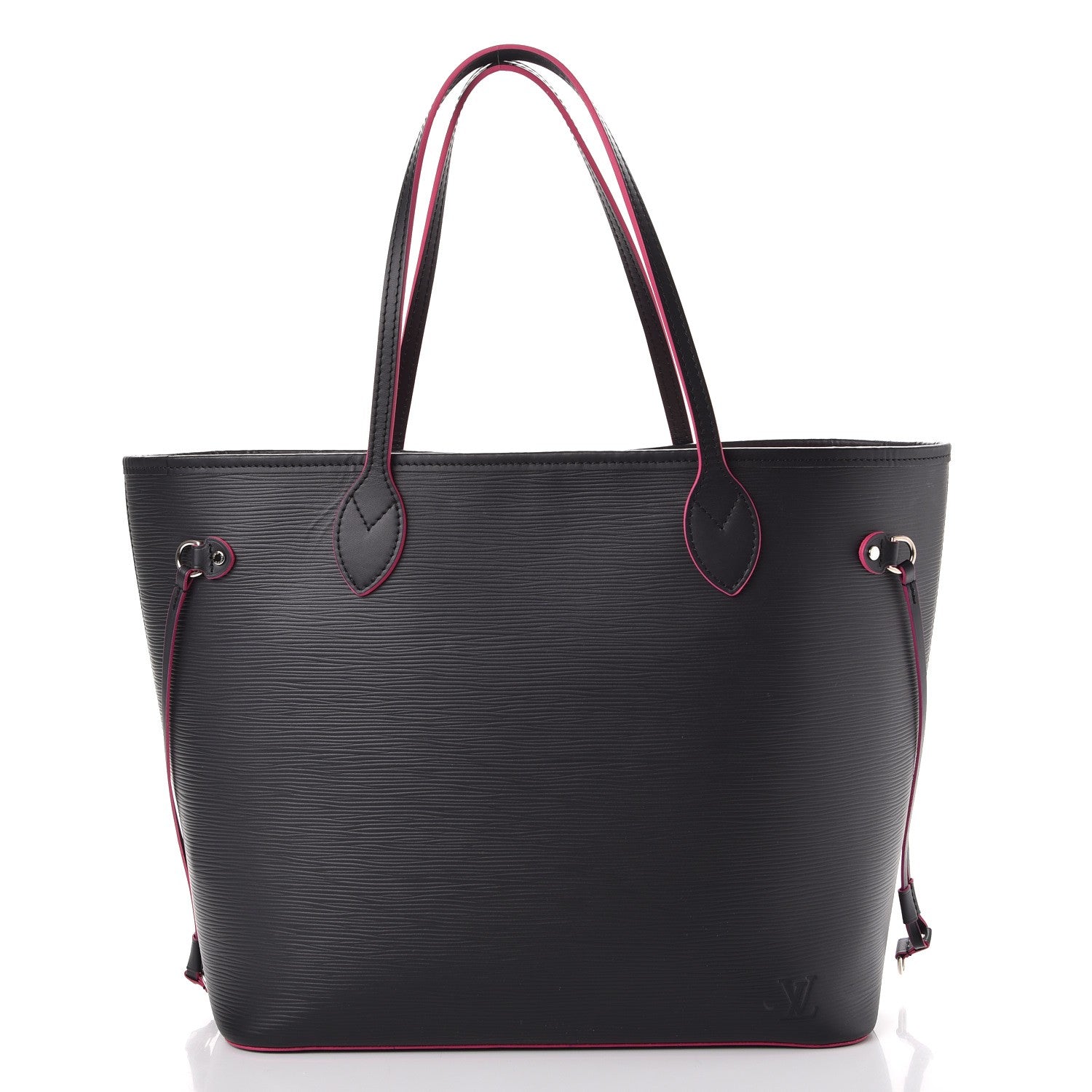 Louis Vuitton Epi Neverfull MM Black Hot Pink 3 of 12