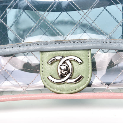 Chanel Lambskin PVC Quilted Mini Coco Splash Flap Blue Green 9 of 11