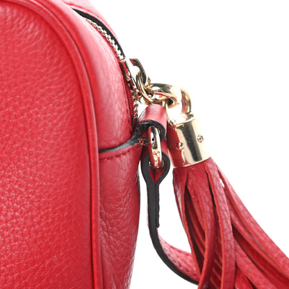 Gucci Pebbled Calfskin Small Soho Disco Bag Tabasco Red 13 of 14