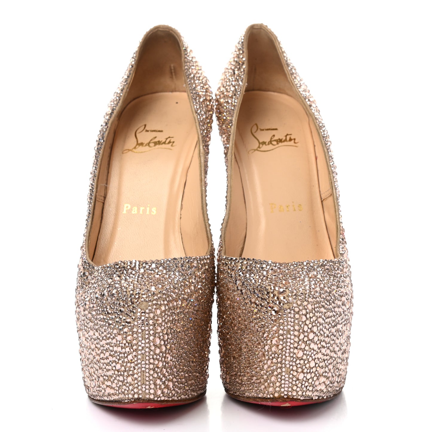 Crystal Suede Burma Daffodile Strass 160 Pumps 36 Gold