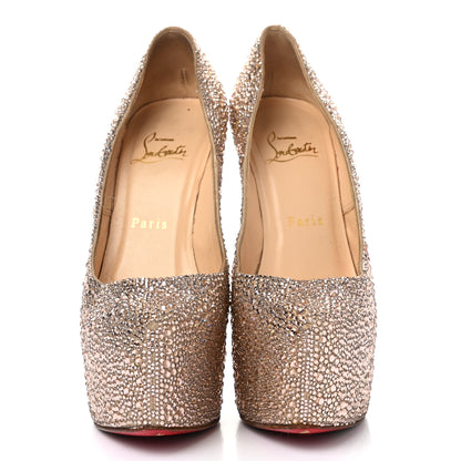 Christian Louboutin Crystal Suede Burma Daffodile Strass 160 Pumps 36 Gold 2 of 11