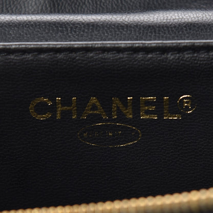 Chanel Lambskin Quilted Vanity Cosmetic Case Black 6 of 13