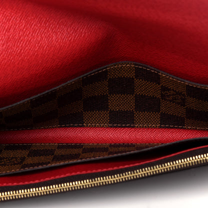 Louis Vuitton Damier Ebene Emilie Wallet Red 5 of 13