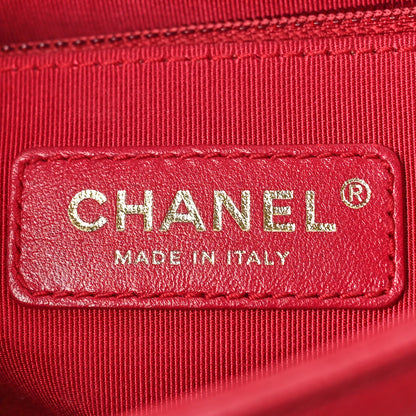 Chanel Caviar Quilted Small Studded Flap Red 6 of 12