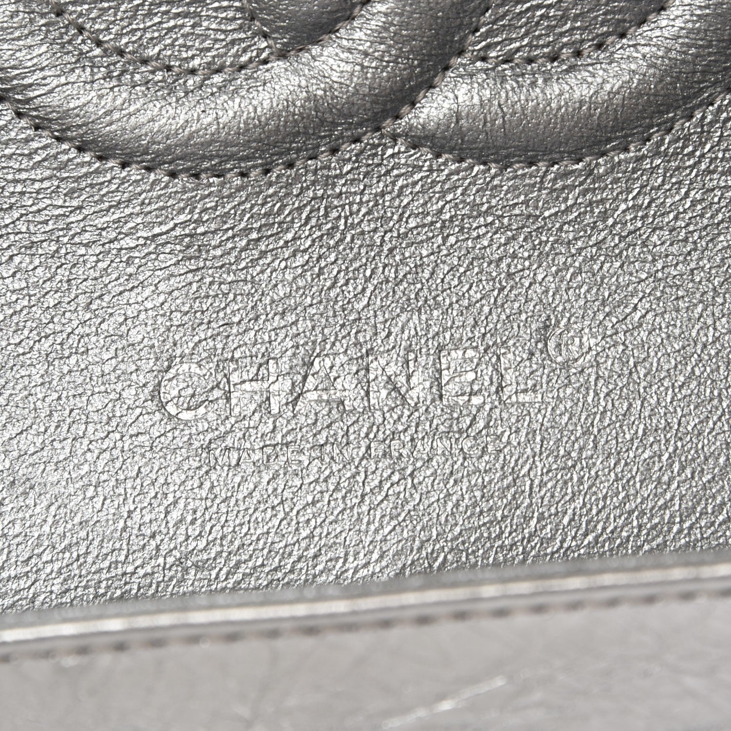 Chanel Metallic Aged Calfskin Quilted Medium Double Flap Silver 6 of 7