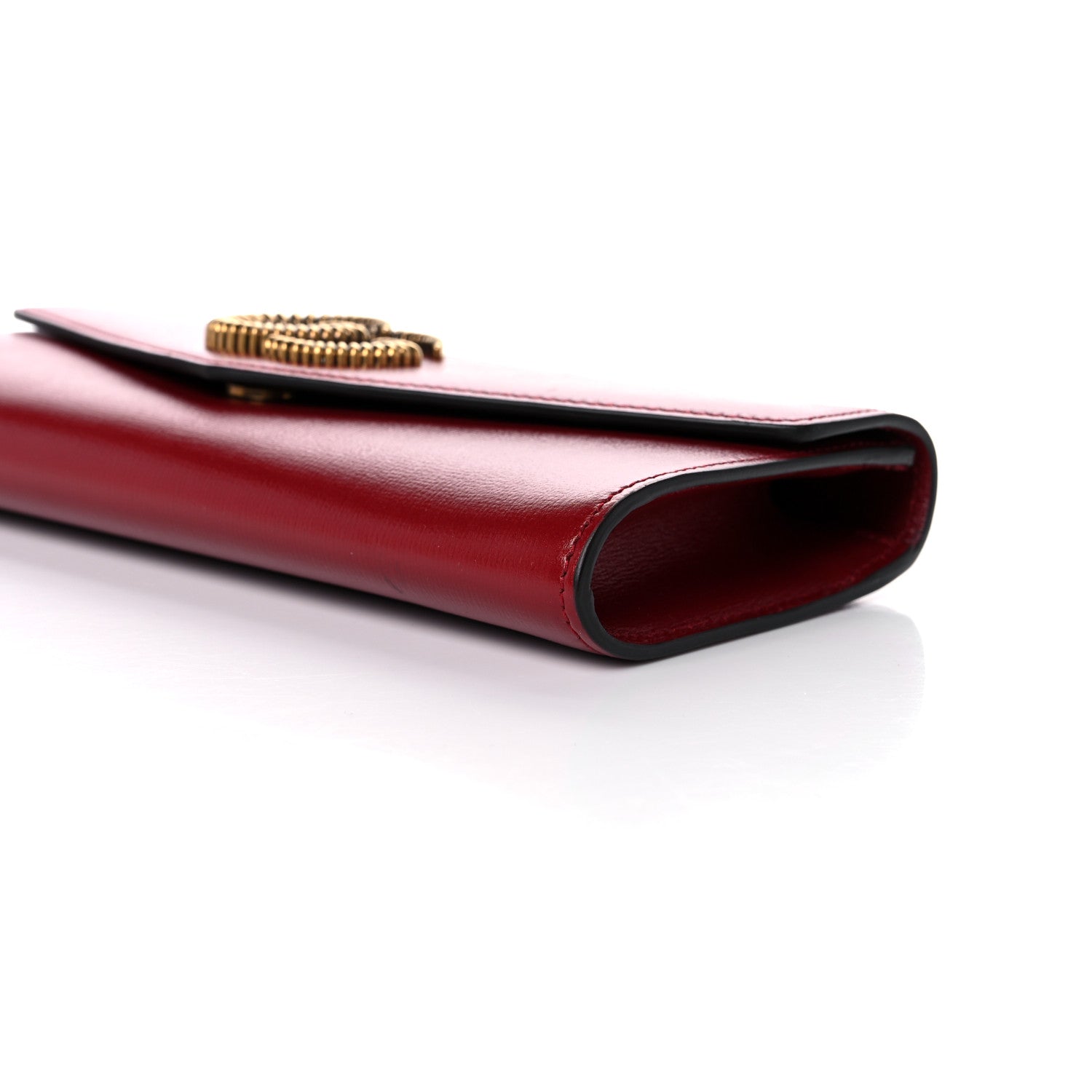 Gucci Textured Calfskin Torchon GG Broadway Envelope Clutch Romantic Cherry 9 of 11