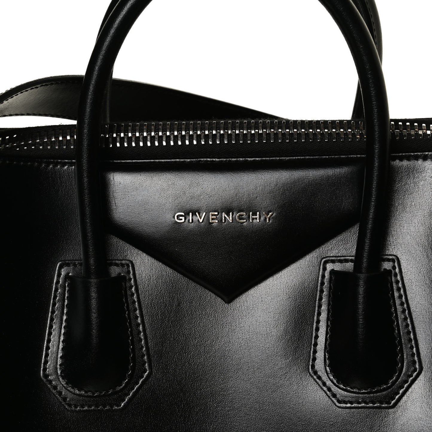 Shiny Lord Calfskin Medium Antigona Black