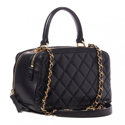 Chanel Lambskin Quilted Medium Trendy CC Bowling Bag Black 2 of 10