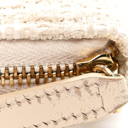 Chanel Lurex Canvas Deauville Medium Zip Around Wallet Beige 9 of 10