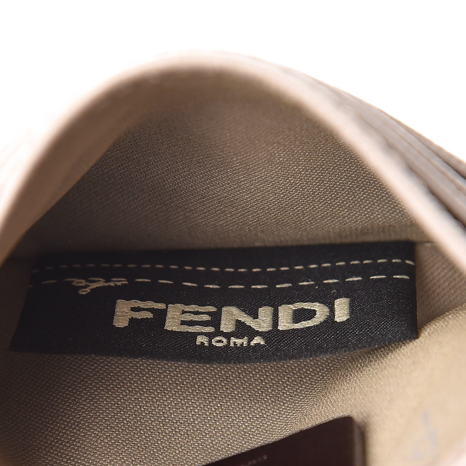 Fendi Vitello Elite Flowerland Card Holder Grigio Polvere 9 of 10