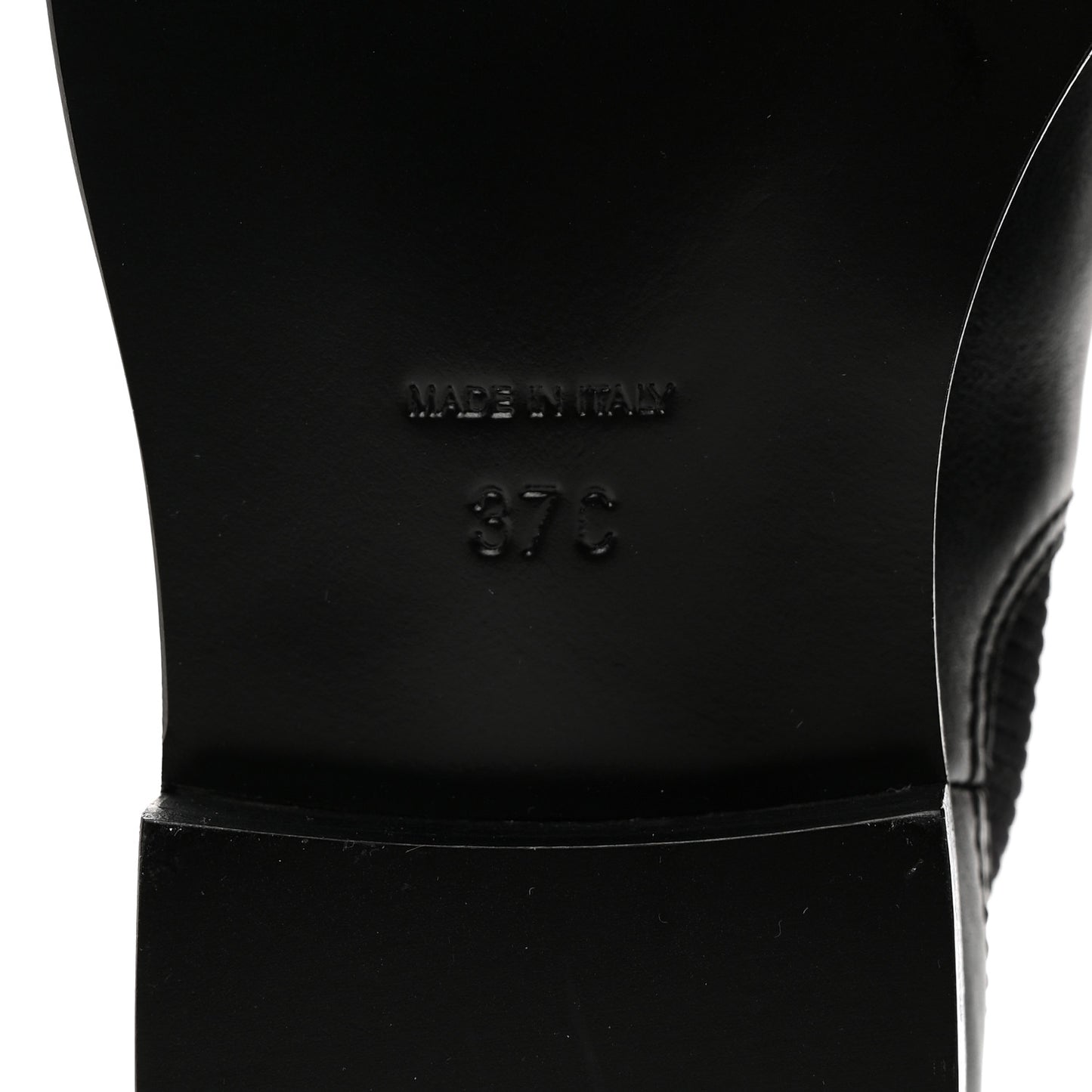 Calfskin Elastic Short Boots 37 Black
