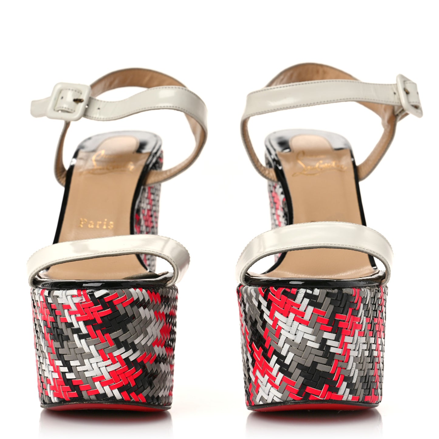 Jazz Patent Tresse Belle Tige 160 Platform Sandal 37.5 White Fluo Rose
