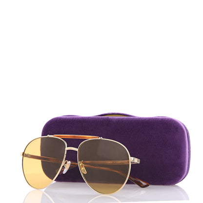 Gucci Aviator Sunglasses GG0014S Havana 8 of 8