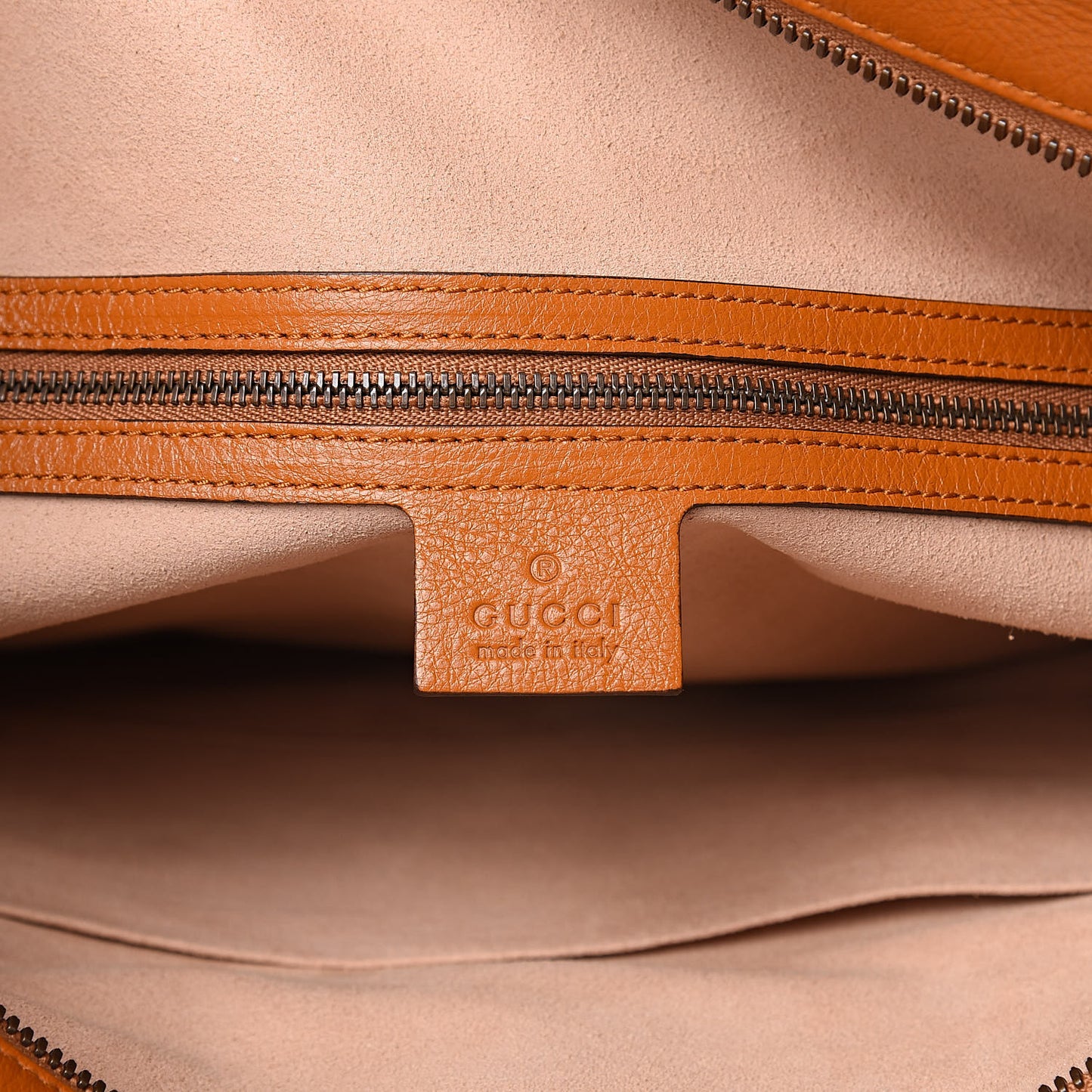 Azalea Calfskin Matelasse Large GG Marmont Slim Tote Cognac