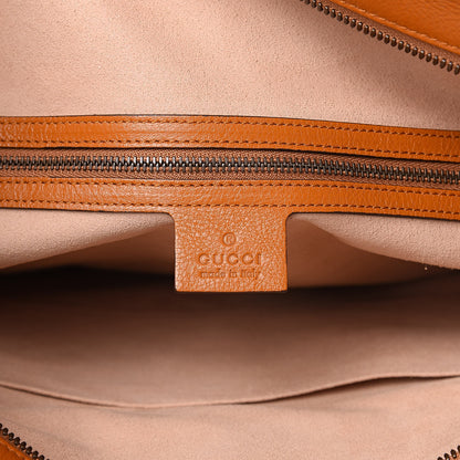 Gucci Azalea Calfskin Matelasse Large GG Marmont Slim Tote Cognac 6 of 10