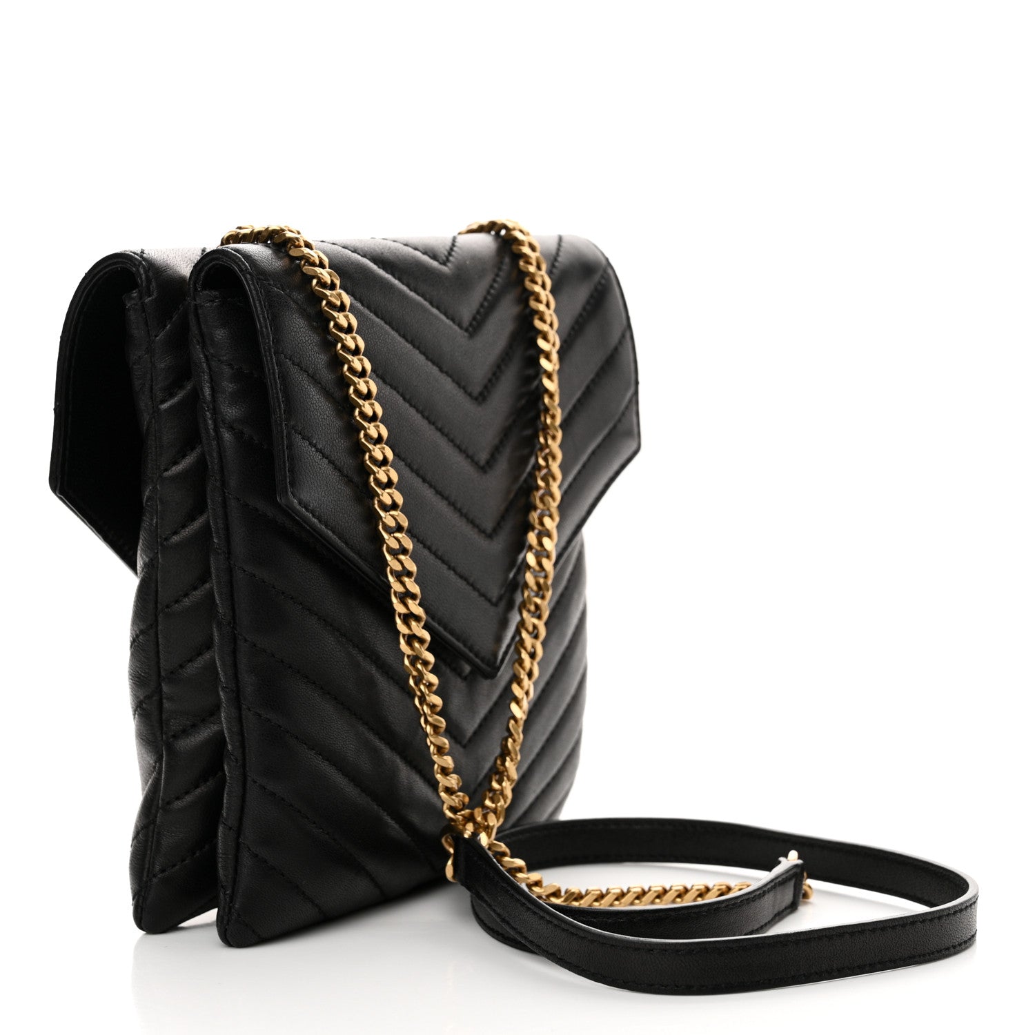 Saint Laurent Lambskin Quilted Double Flap Bag Black 3 of 11