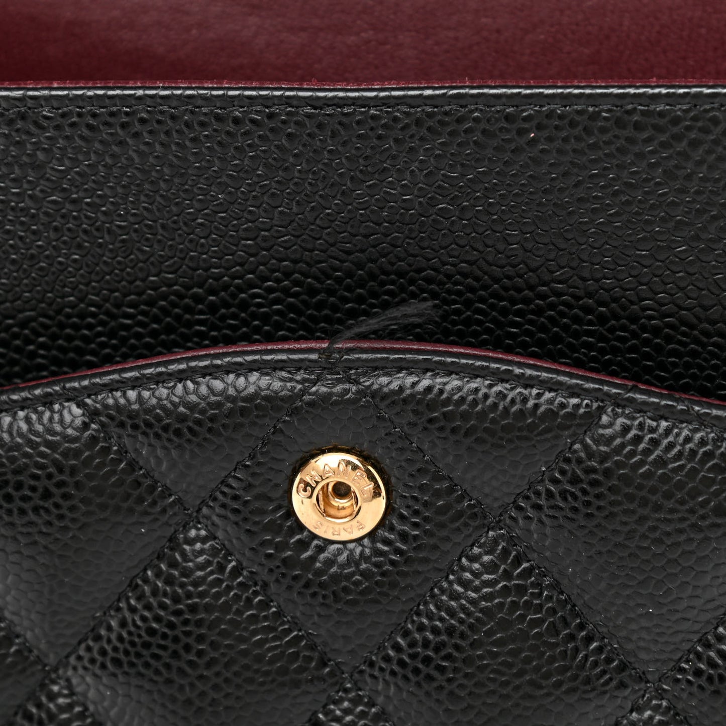 Caviar Quilted Maxi Double Flap Black