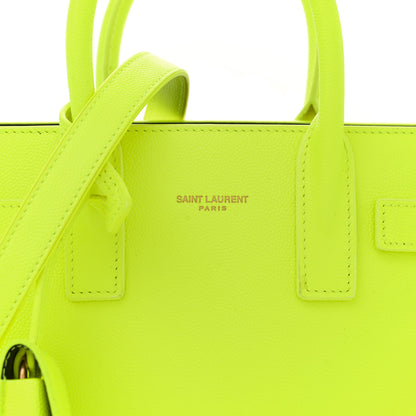 Saint Laurent Calfskin Nano Sac De Jour Neon Yellow 8 of 11