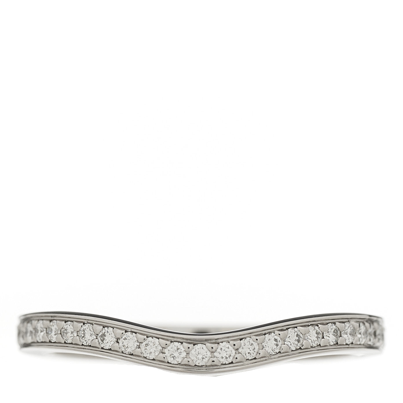 Cartier Platinum Diamond Ballerine Wedding Band Ring 47 4 1 of 4