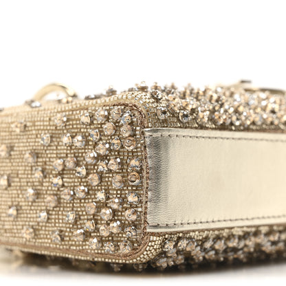 Christian Dior Metallic Lambskin Crystal Beaded Embroidered Micro Lady D-Joy Gold 9 of 11