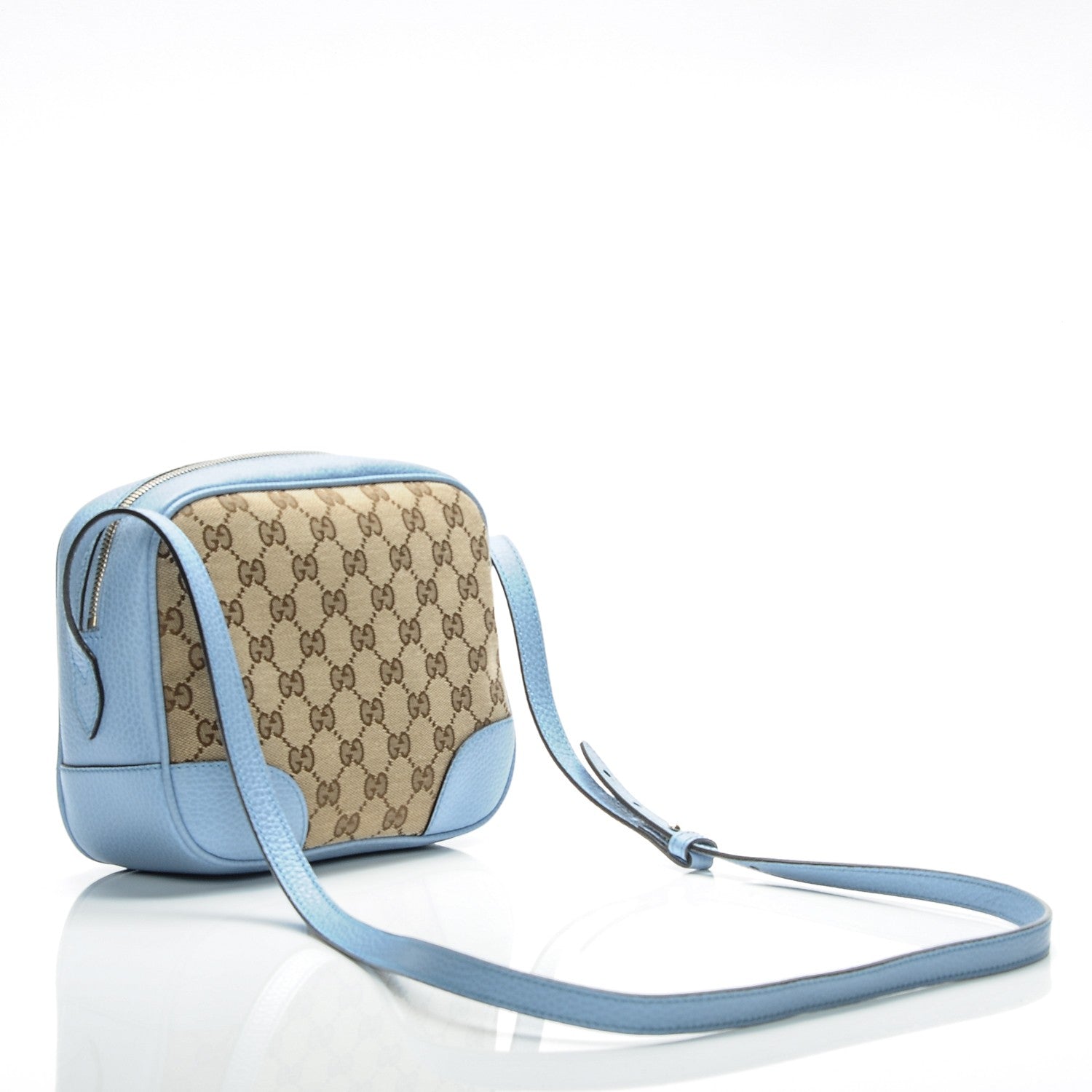 Gucci Monogram Mini Bree Messenger Bag Beige Mineral Blue 4 of 9