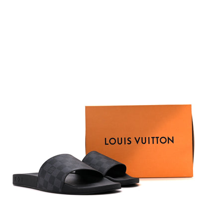 Louis Vuitton Rubber Damier Mens Waterfront Mules 11 Black 9 of 9