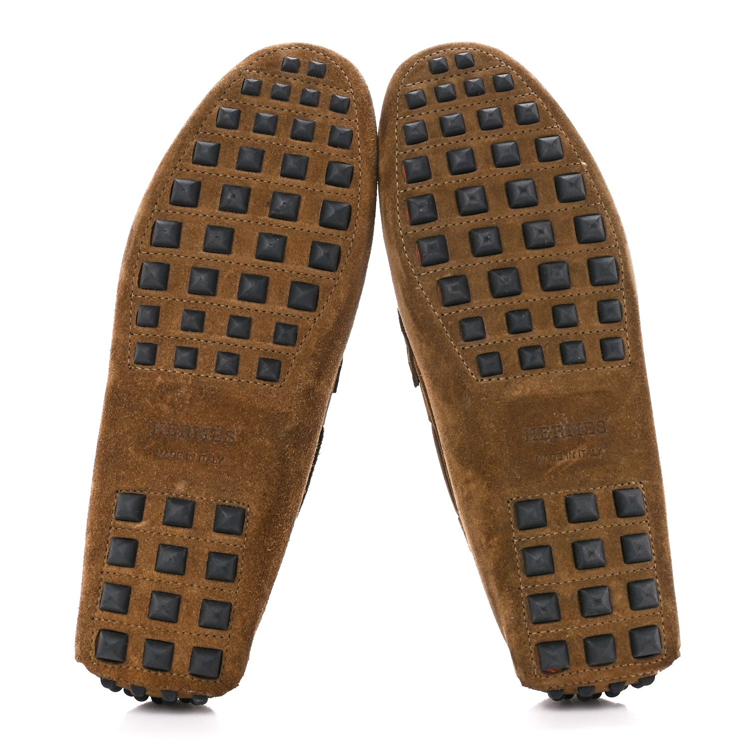 Hermes Suede Goatskin Mens Alessandro Moccasin Loafers 39 Havane 5 of 10