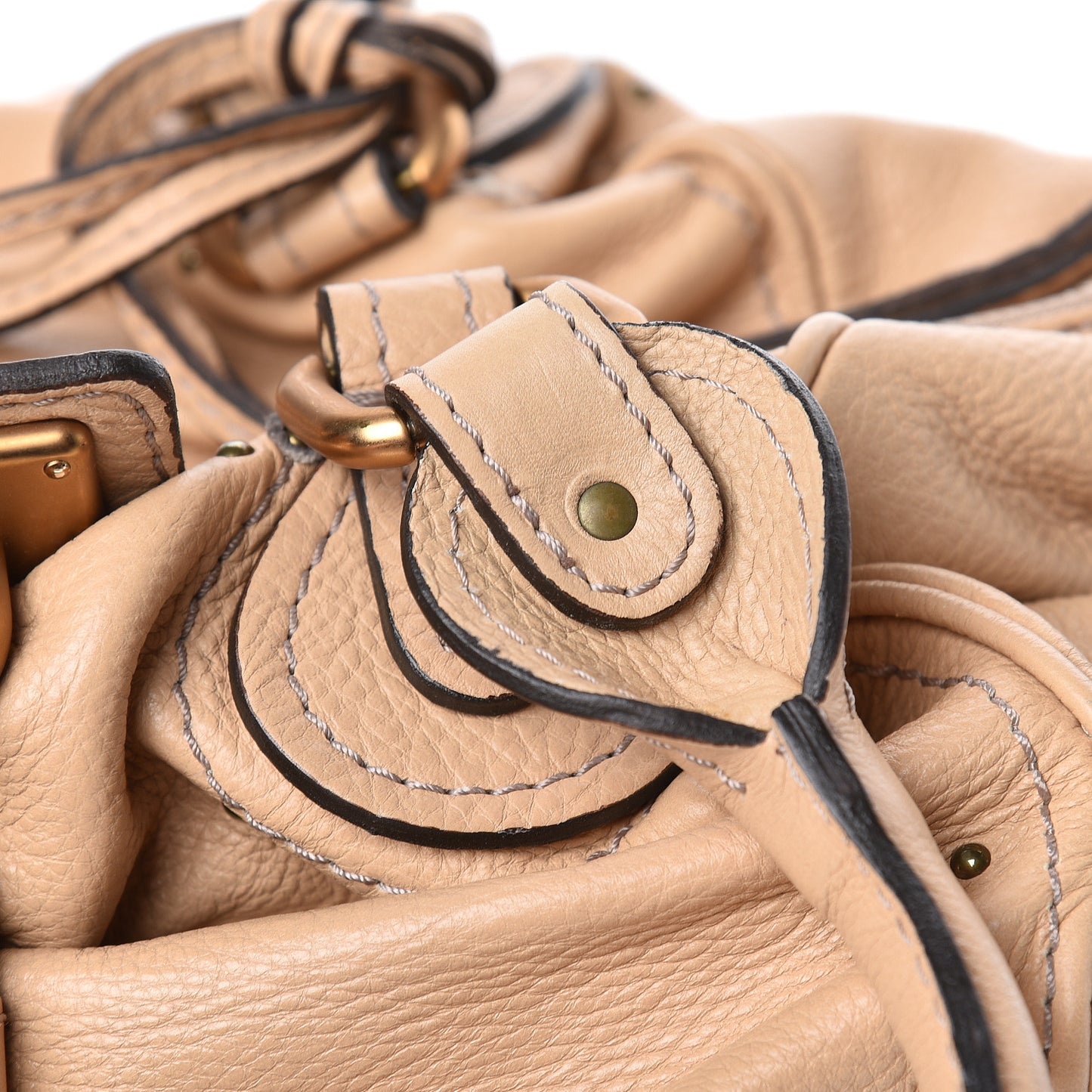 Calfskin Paddington Front Pocket Tote Tan