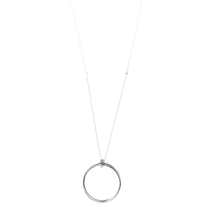 Tiffany Sterling Silver Large Paloma's Melody Circle Pendant Necklace 1 of 6