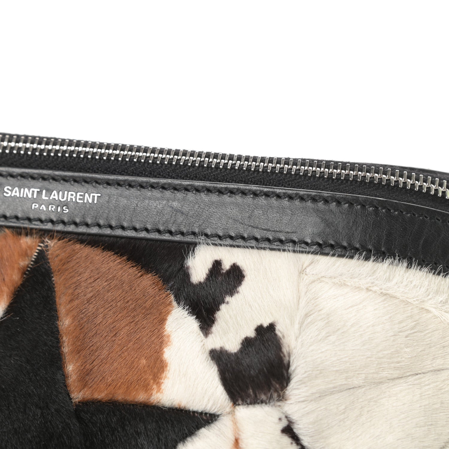 Saint Laurent Calfskin Calf Hair Pony Belt Bag Multicolor 11 of 12