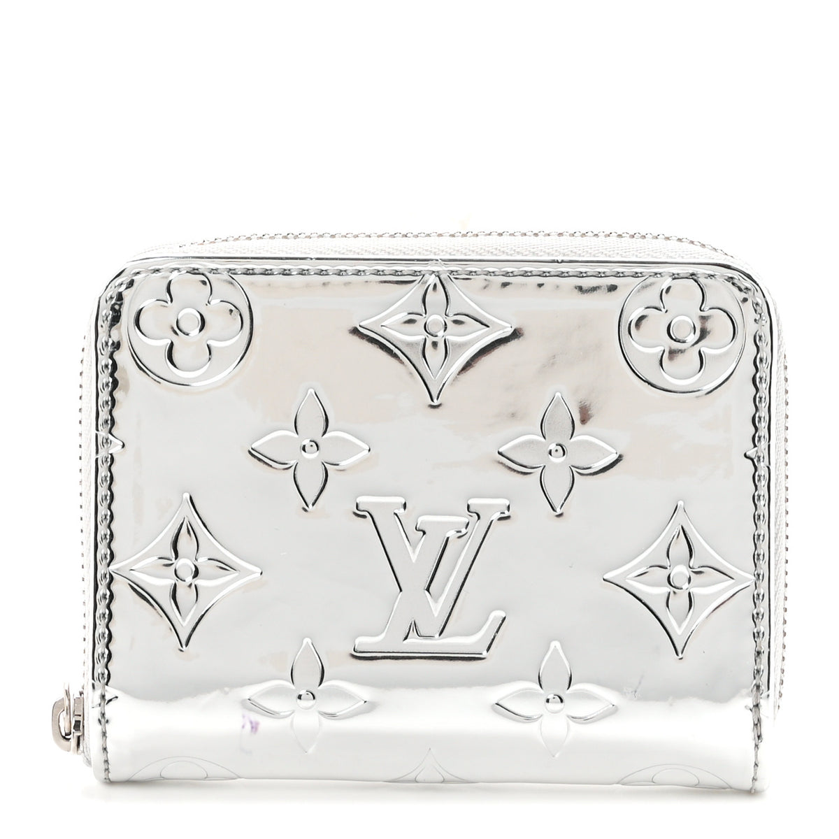 Monogram Mirror Zippy Coin Purse Silver