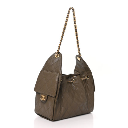 Chanel Caviar Quilted Small Chanel 25 Handbag Dark Khaki 3 of 11