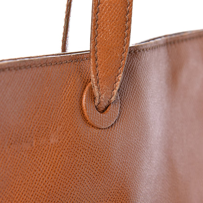 Chanel Grained Calfskin Logo Tote Brown 16 of 33