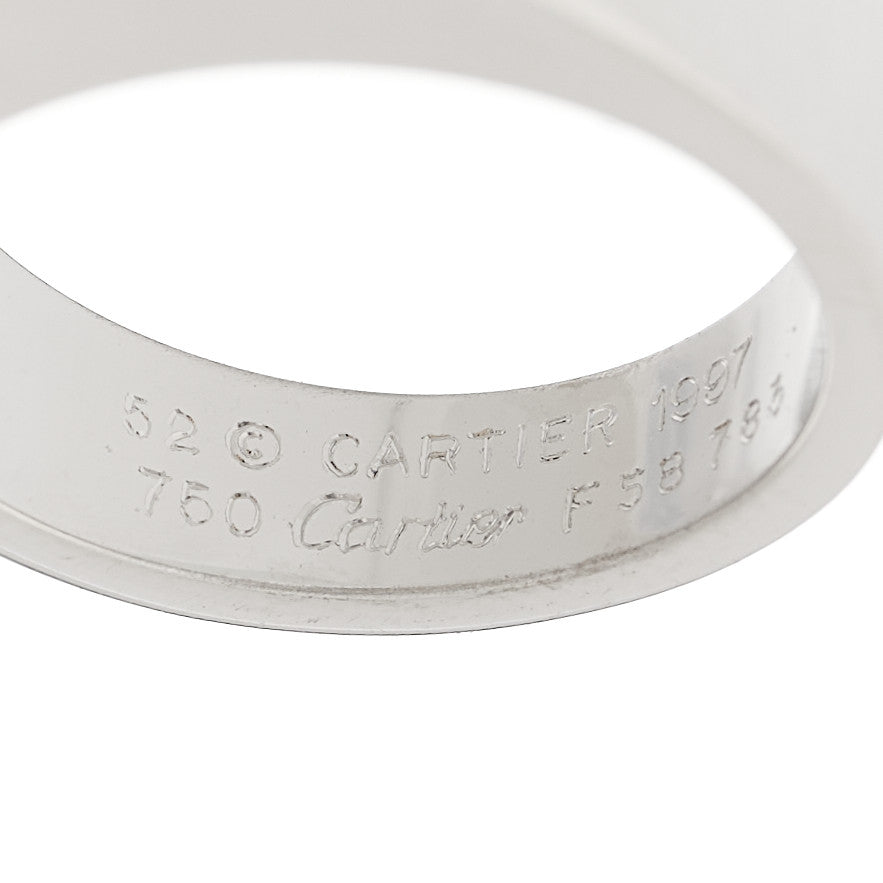Cartier 18K White Gold Citrine Tank Ring 52 6 4 of 6