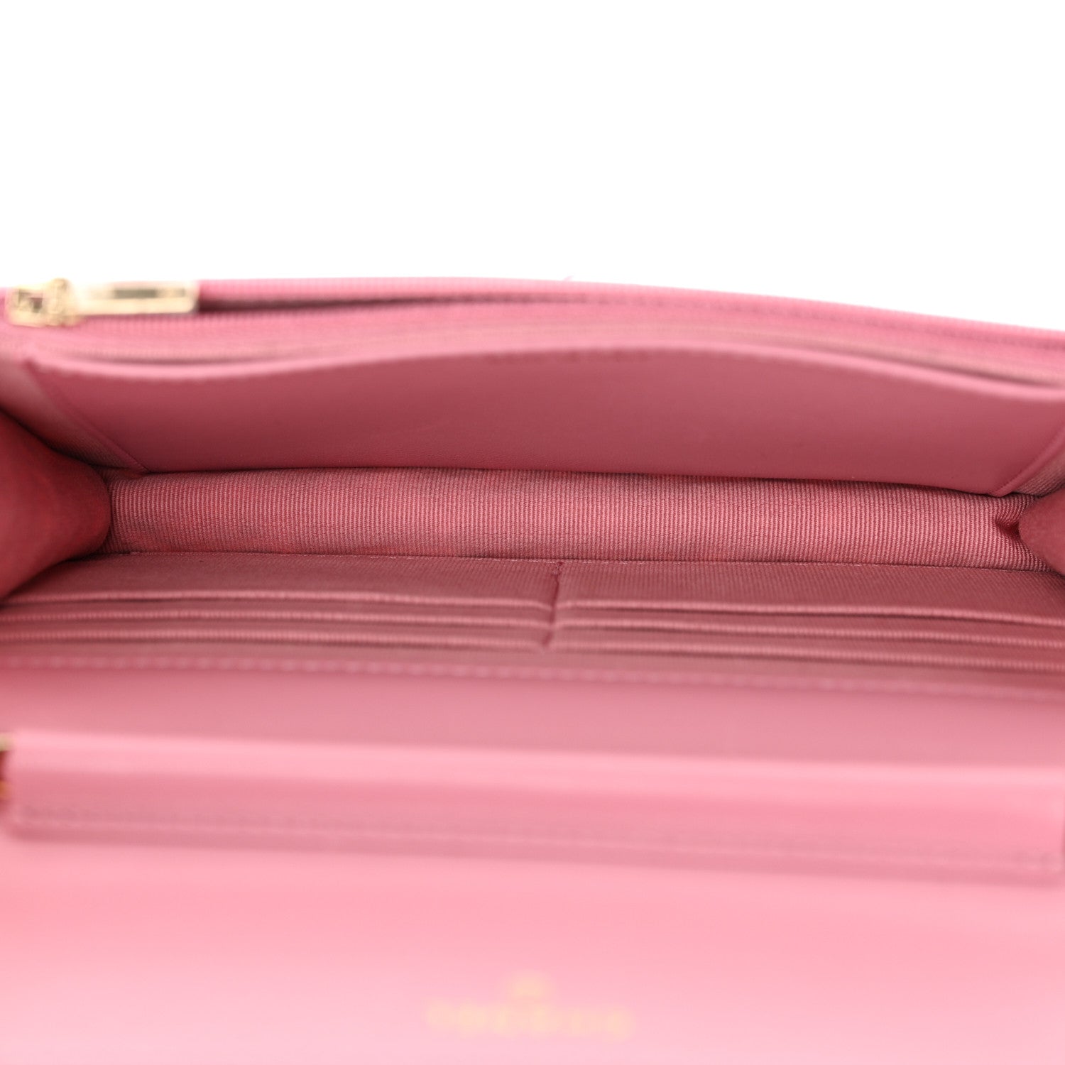 Chanel Tweed Quilted Wallet On Chain WOC Pink 5 of 12