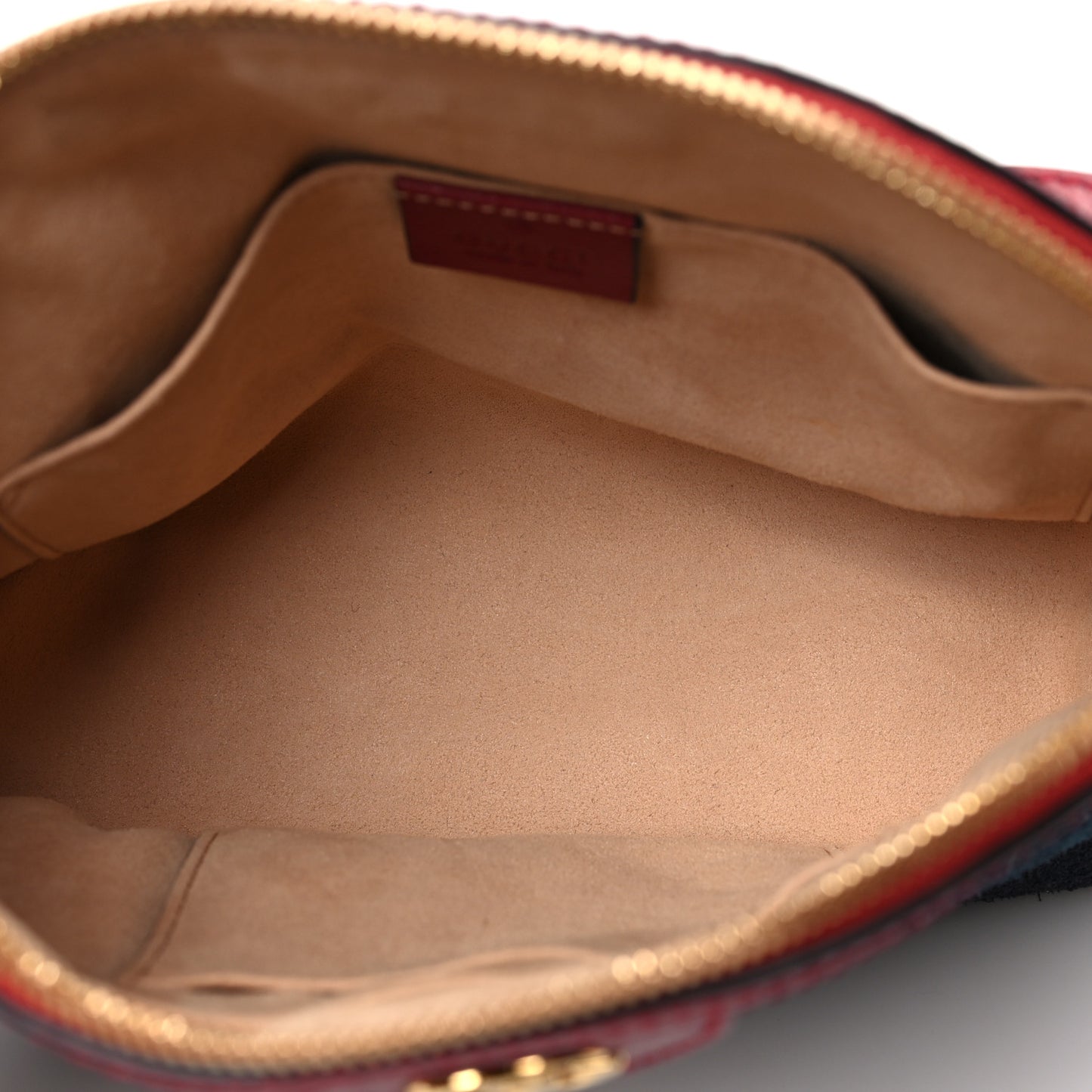 Suede Calfskin Web Small Ophidia Dome Shoulder Bag New Blue Romantic Cherry