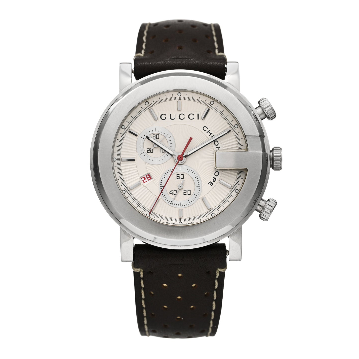 Stainless Steel Calfskin 44mm 101M G-Chrono Chronoscope Quartz Watch Brown