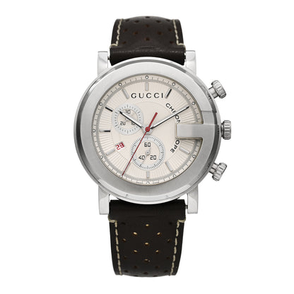 Gucci Stainless Steel Calfskin 44mm 101M G-Chrono Chronoscope Quartz Watch Brown 1 of 5
