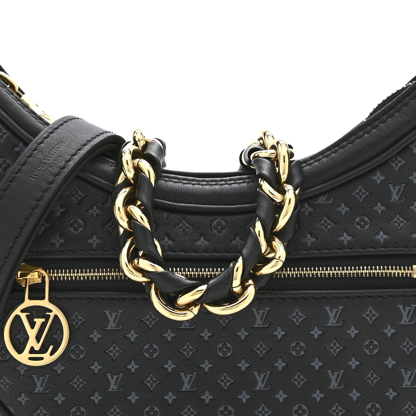 Calfskin Embossed Monogram Loop Black
