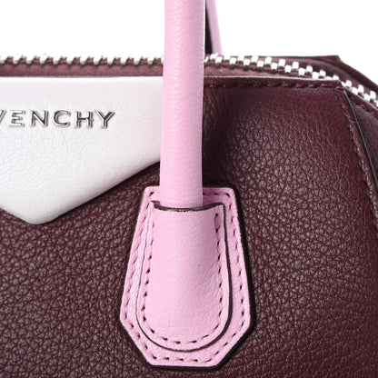 Givenchy Sugar Goatskin Mini Tri-Color Antigona Burgundy Pink White 8 of 9
